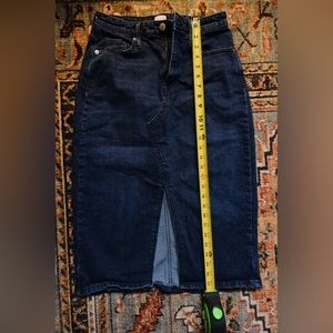 Blue Jean skirt with front slit